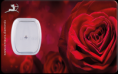 Diamant Geschenkkarte Motiv "Rosenherz" mit 0,03 ct echtem Diamanten